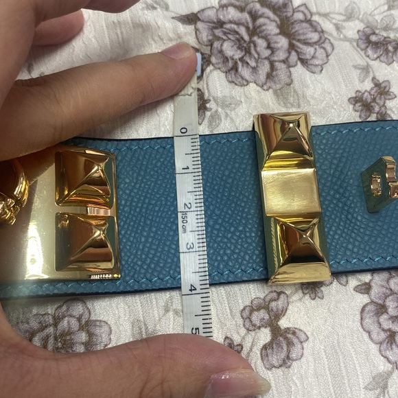 Hermes Swift Collier De Chien CDC Bracelet Blue - Picture 3 of 15